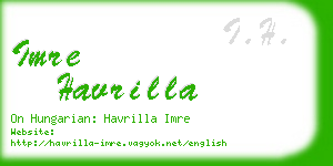 imre havrilla business card
